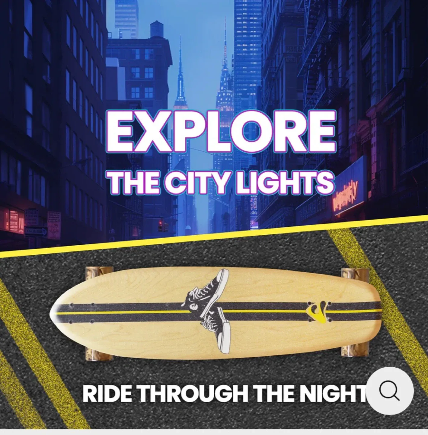 *Brand New*Empire Cruiser Skateboard w/ Surfskate Trucks image indicator(3)