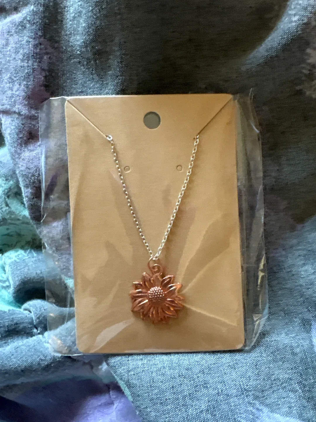 Sunflower Pendant Necklace - New in Package