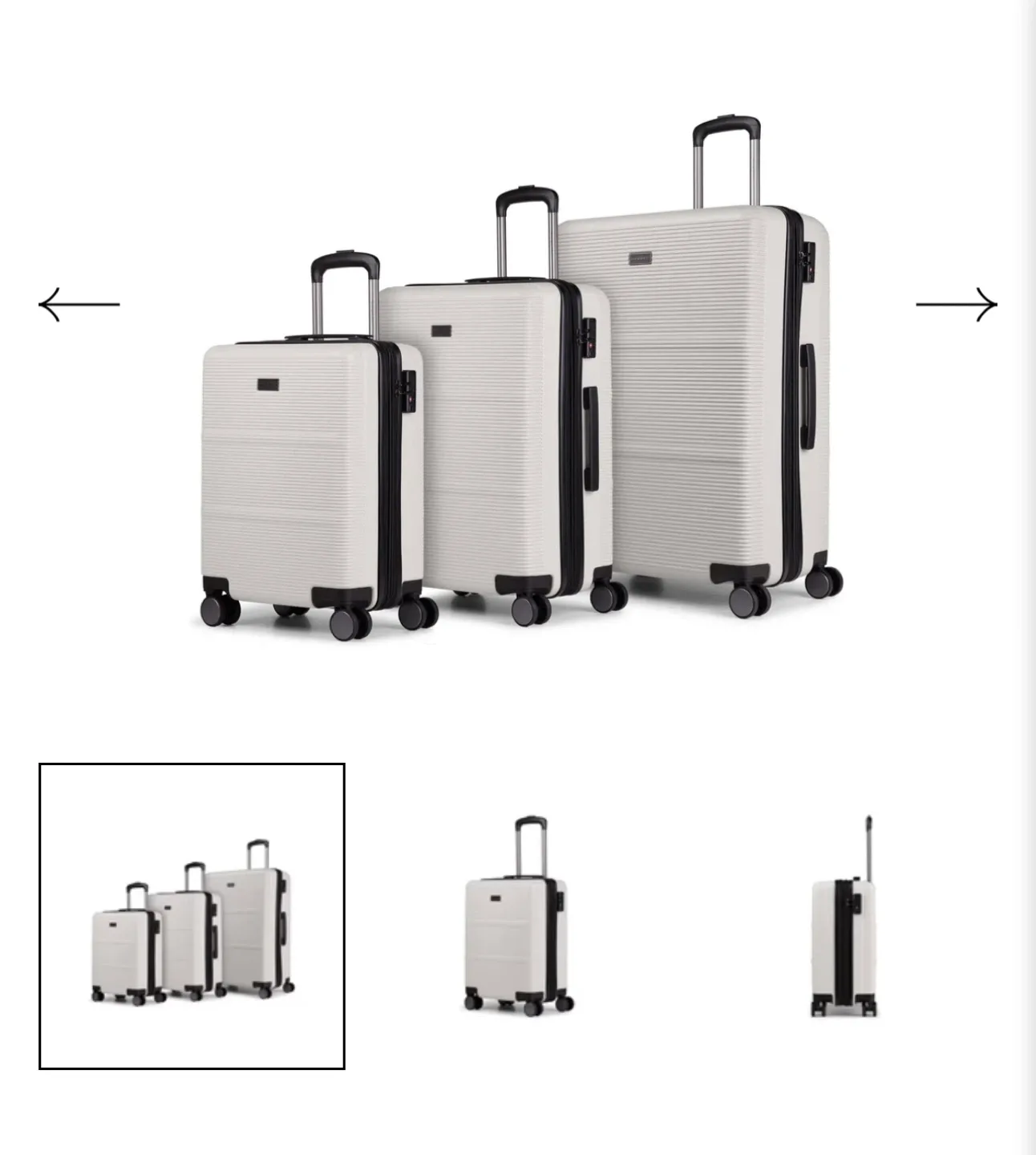 Bugatti Brussels White Hardside Luggage 3 pcs Bnib image indicator(5)