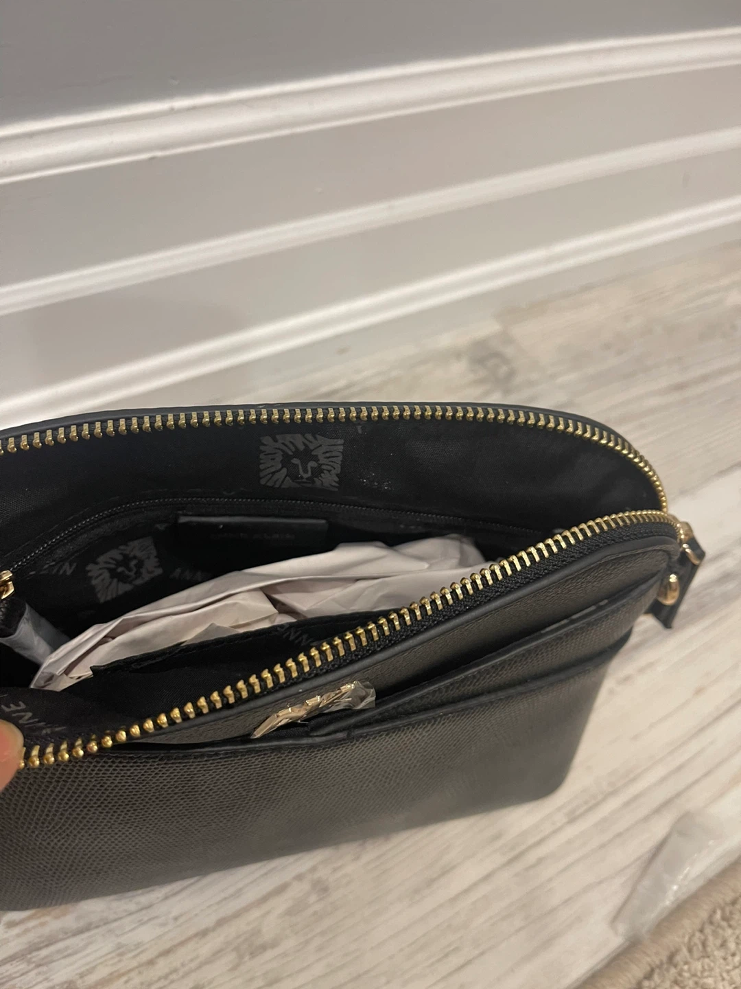 leather purse Black for party - photo 4