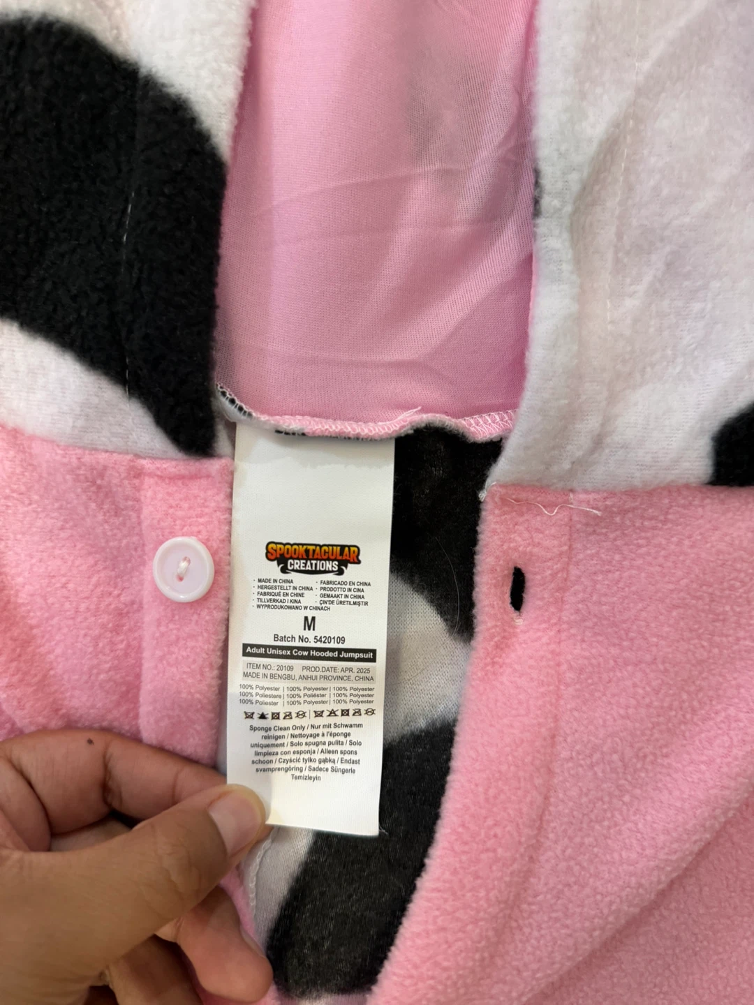 Spooktacular Creations Cow Jumpsuit - Size M adult size - photo 3
