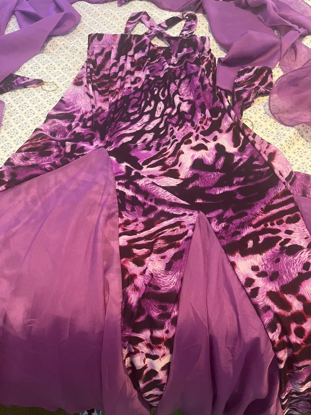 Purple Animal Print Belly Dance costume image indicator(2)