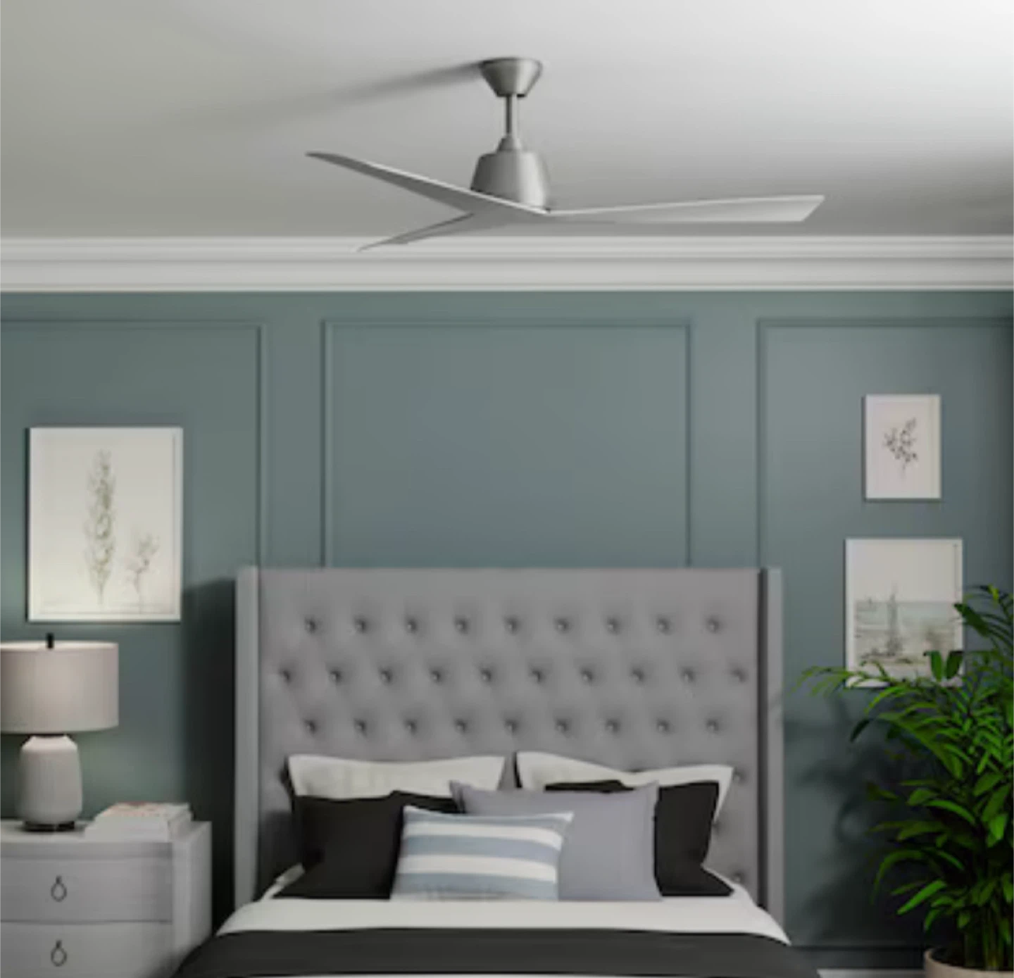 52" Ceiling Fan - brushed nickel - photo 4