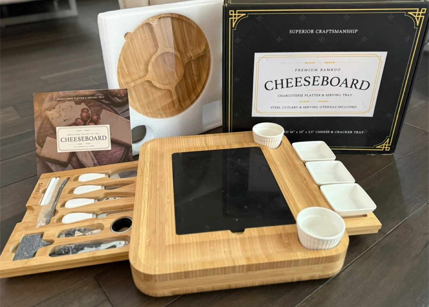 Premium Bamboo Cheese Board Charcuterie Set, New in Box - photo 5