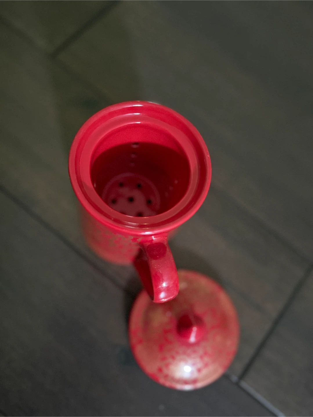 Pottery Barn Chinoise Red Tea Mug with Lid - photo 2