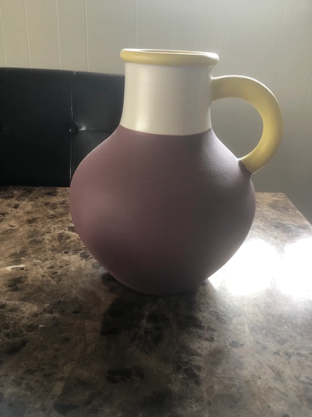 Decorative Pitcher - Purple, White, Yellow image indicator(4)