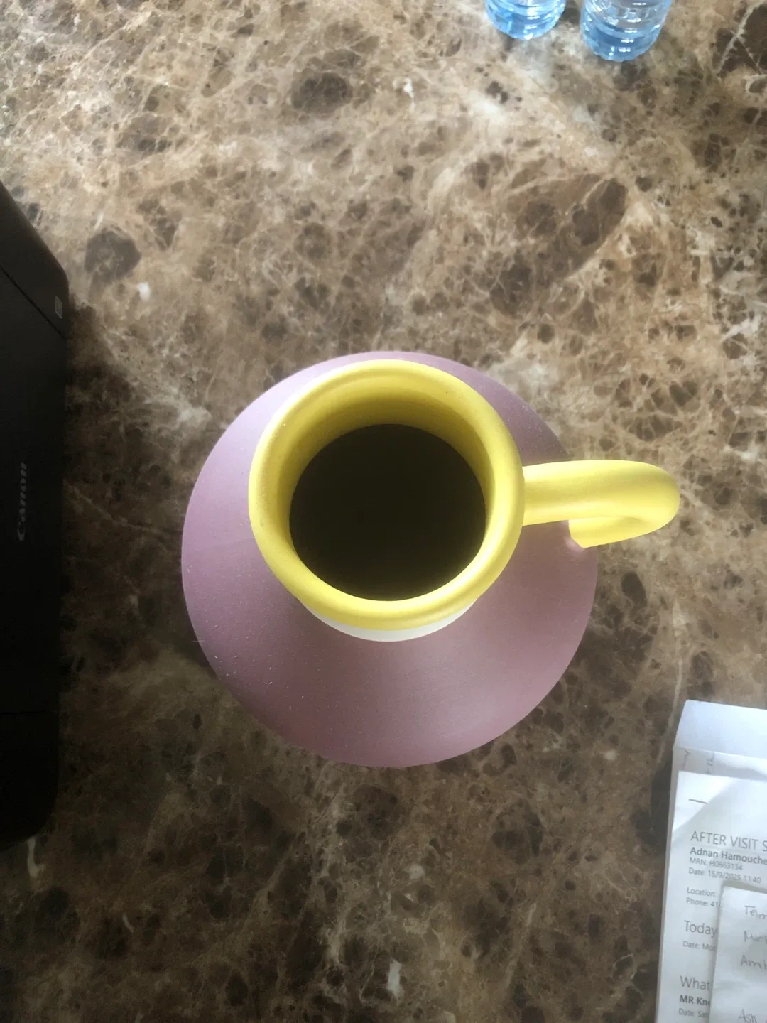 Decorative Pitcher - Purple, White, Yellow image indicator(2)