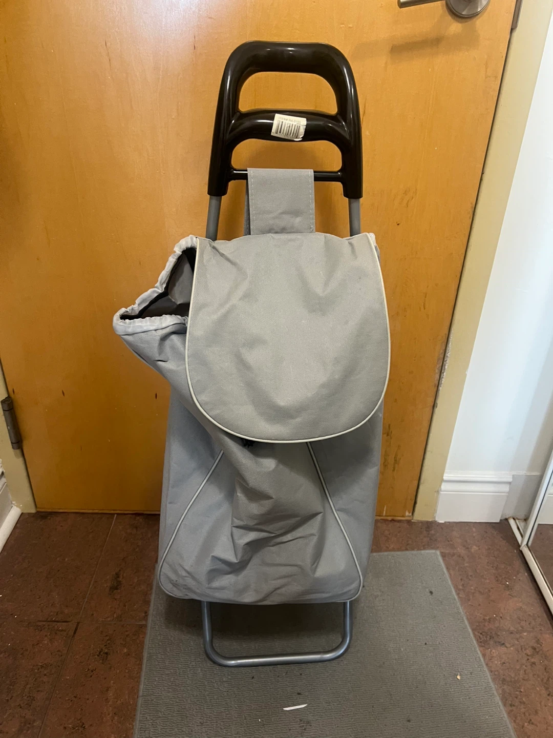 Grey Shopping Cart Tote Bag