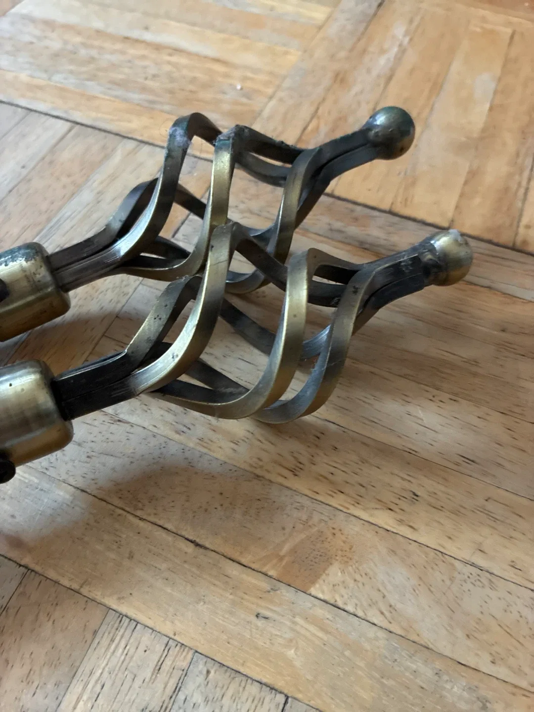 Vintage Brass Curtain Rod with Brackets image indicator(3)