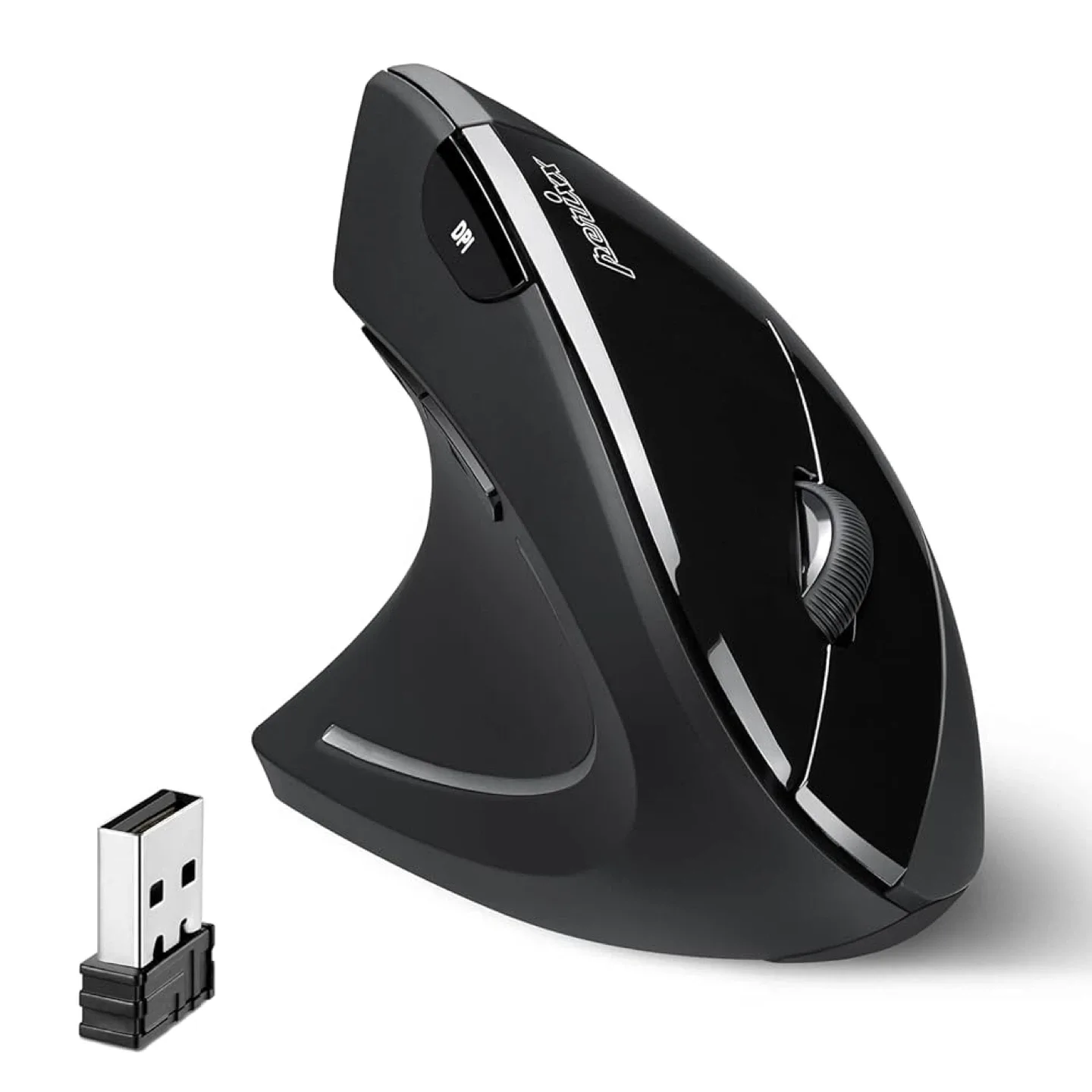 Perixx PERIMICE-713L Ergonomic Left-Handed Vertical Mouse - NEW thumbnail
