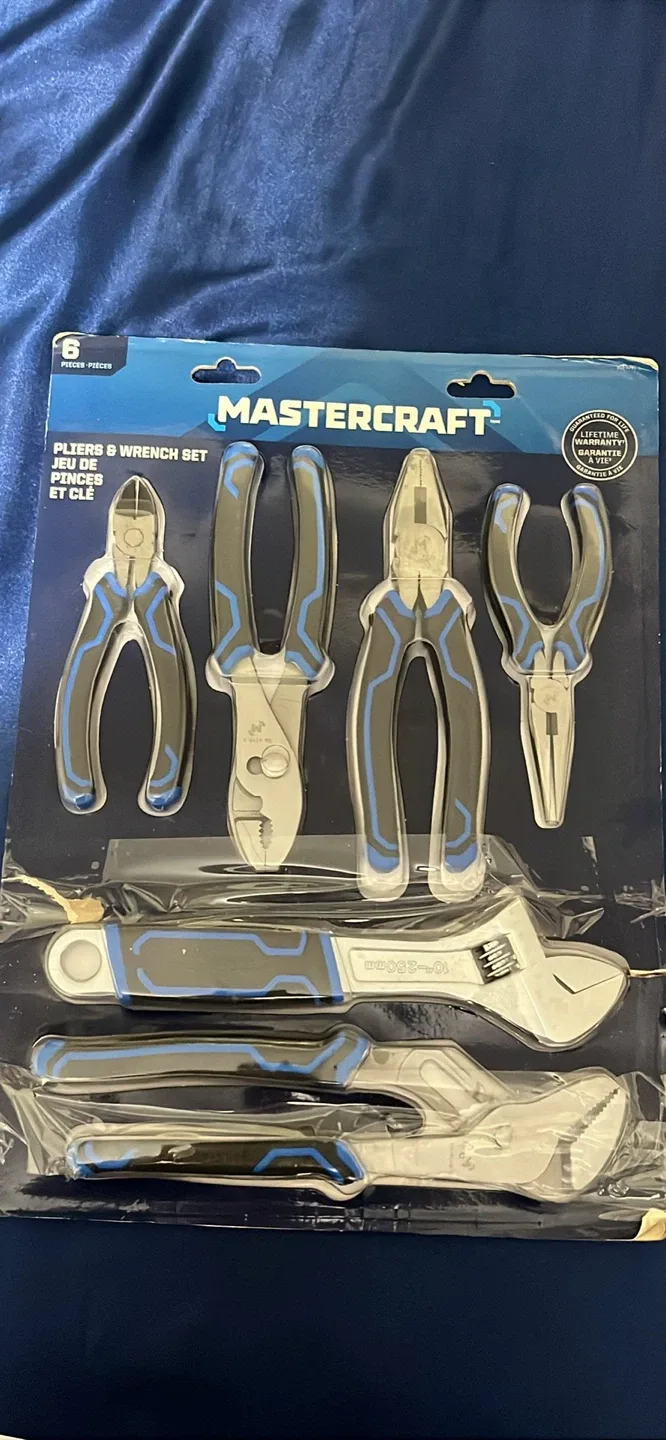 Mastercraft 6-Piece Pliers & Wrench Set - New thumbnail