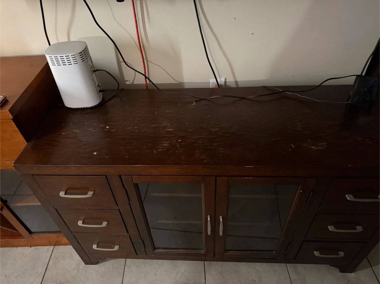 Dark Wood Media Console image indicator(4)