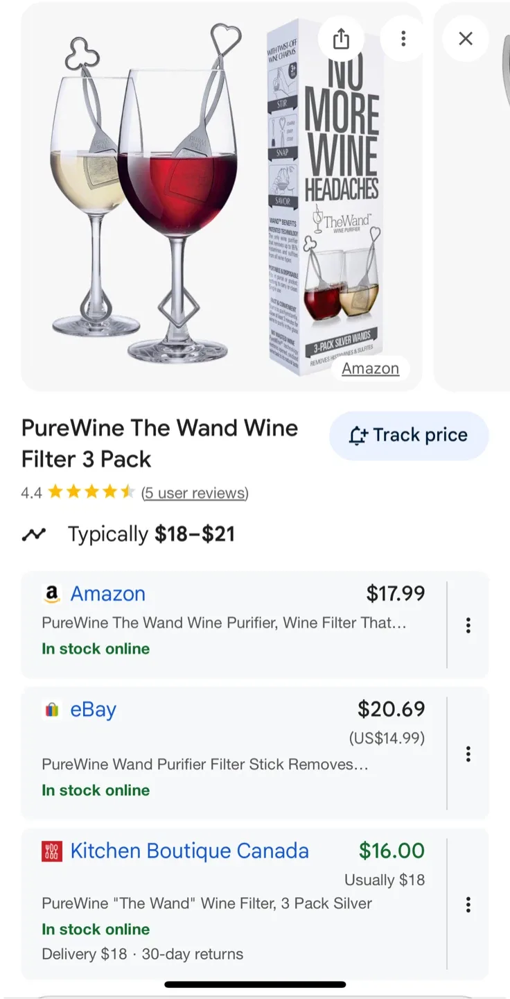 PureWine The Wand Wine Purifier 3-Pack image indicator(8)