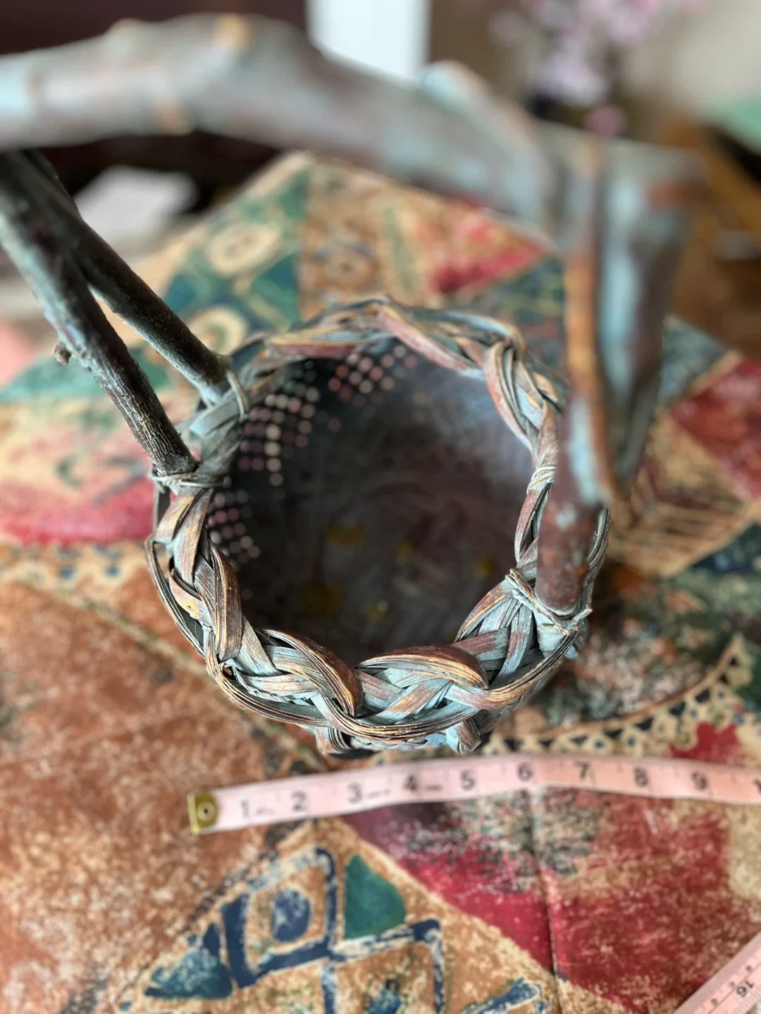 Rustic Basket with Twig Handle image indicator(3)