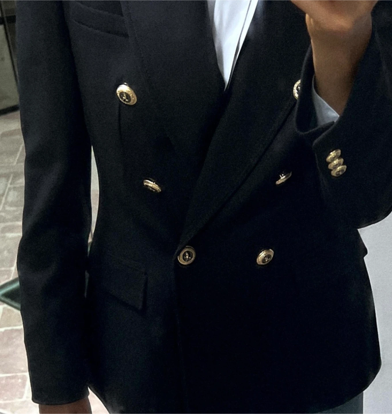 Zara Black Double Breasted Blazer - XS - photo 4