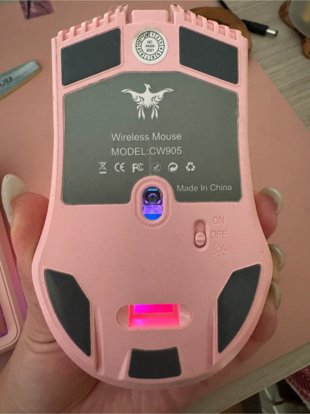 pink wireless mouse - photo 2