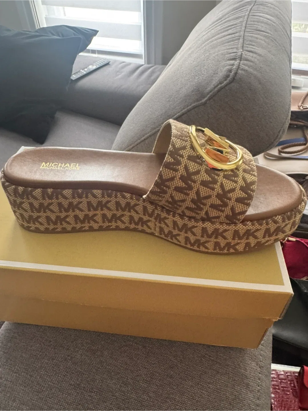 Michael Kors Sadler Wedge Slides - Size 8 image indicator(2)