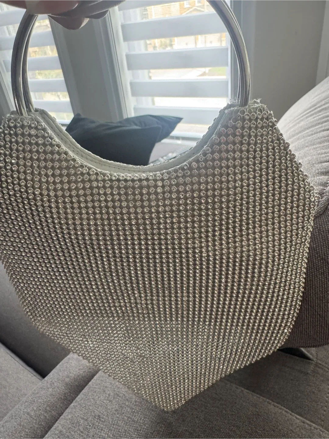 Rhinestone Ring Handle Bag thumbnail
