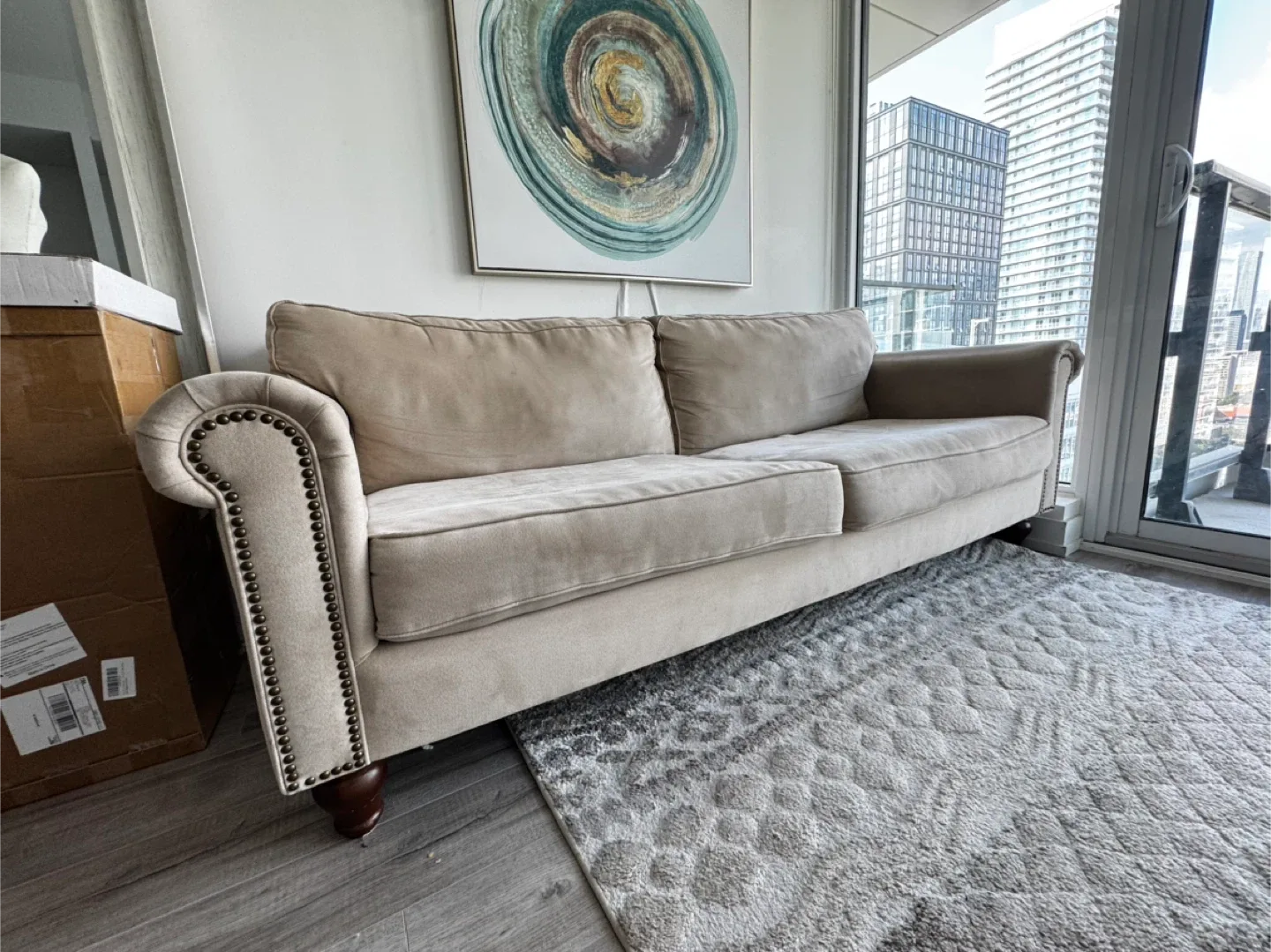 Beige Sofa - 1.89m Length thumbnail