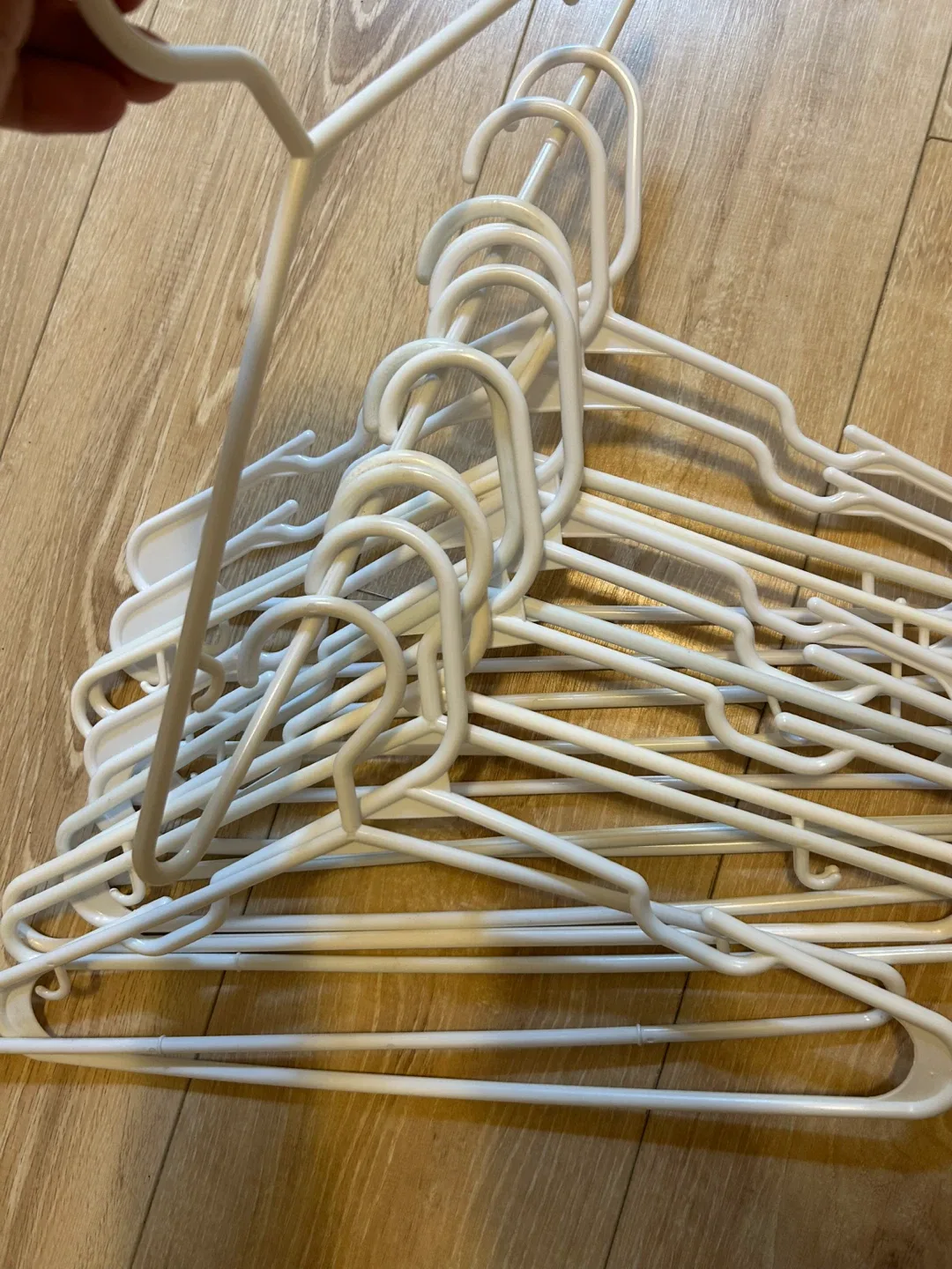 White Plastic Clothes Hangers - Bundle thumbnail