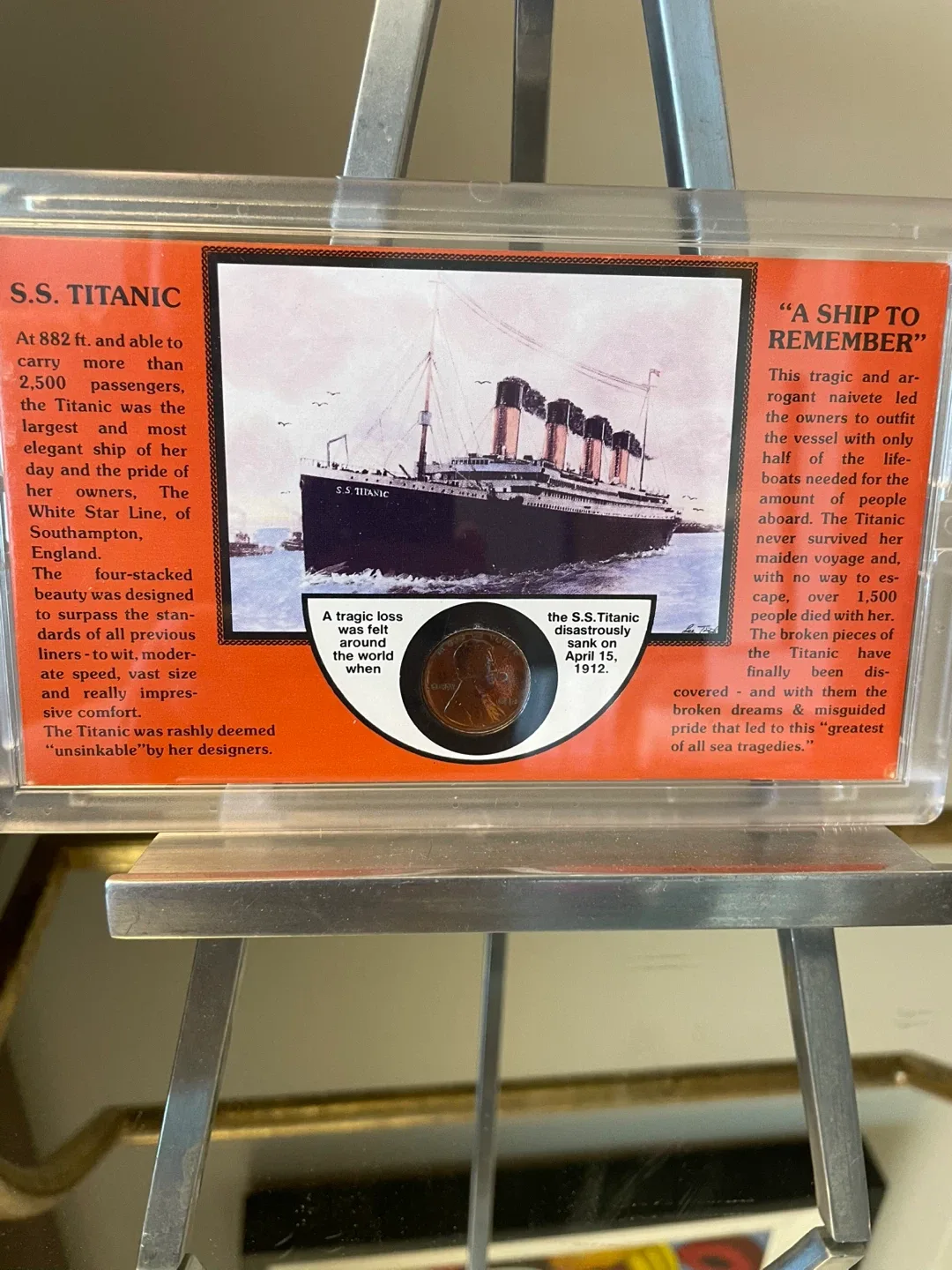 S.S. Titanic "A Ship to Remember" Penny thumbnail