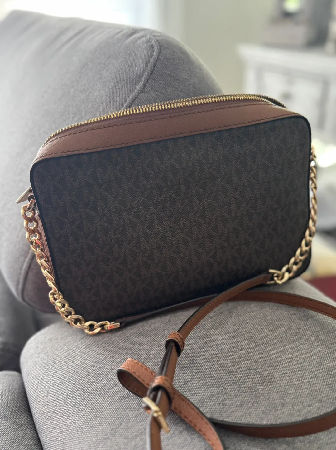 Michael Kors Brown Crossbody Bag image indicator(3)