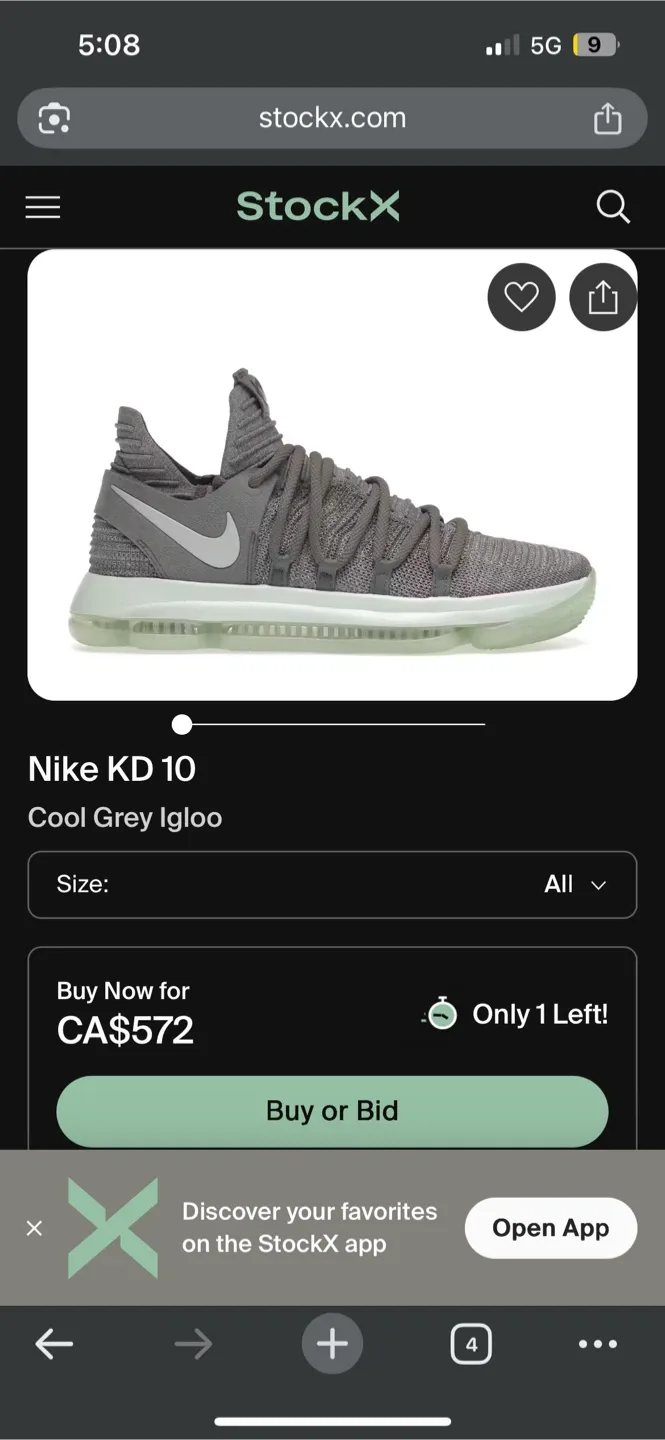Nike KD 10 Cool Grey Men’s  Basketball Shoes image indicator(10)