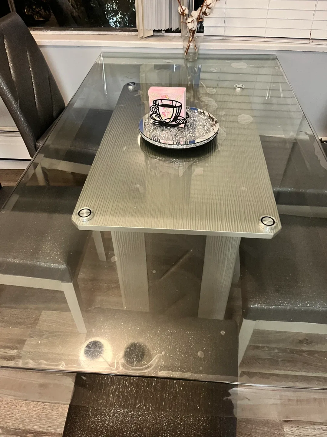 Glass Dining Table with Chairs image indicator(4)