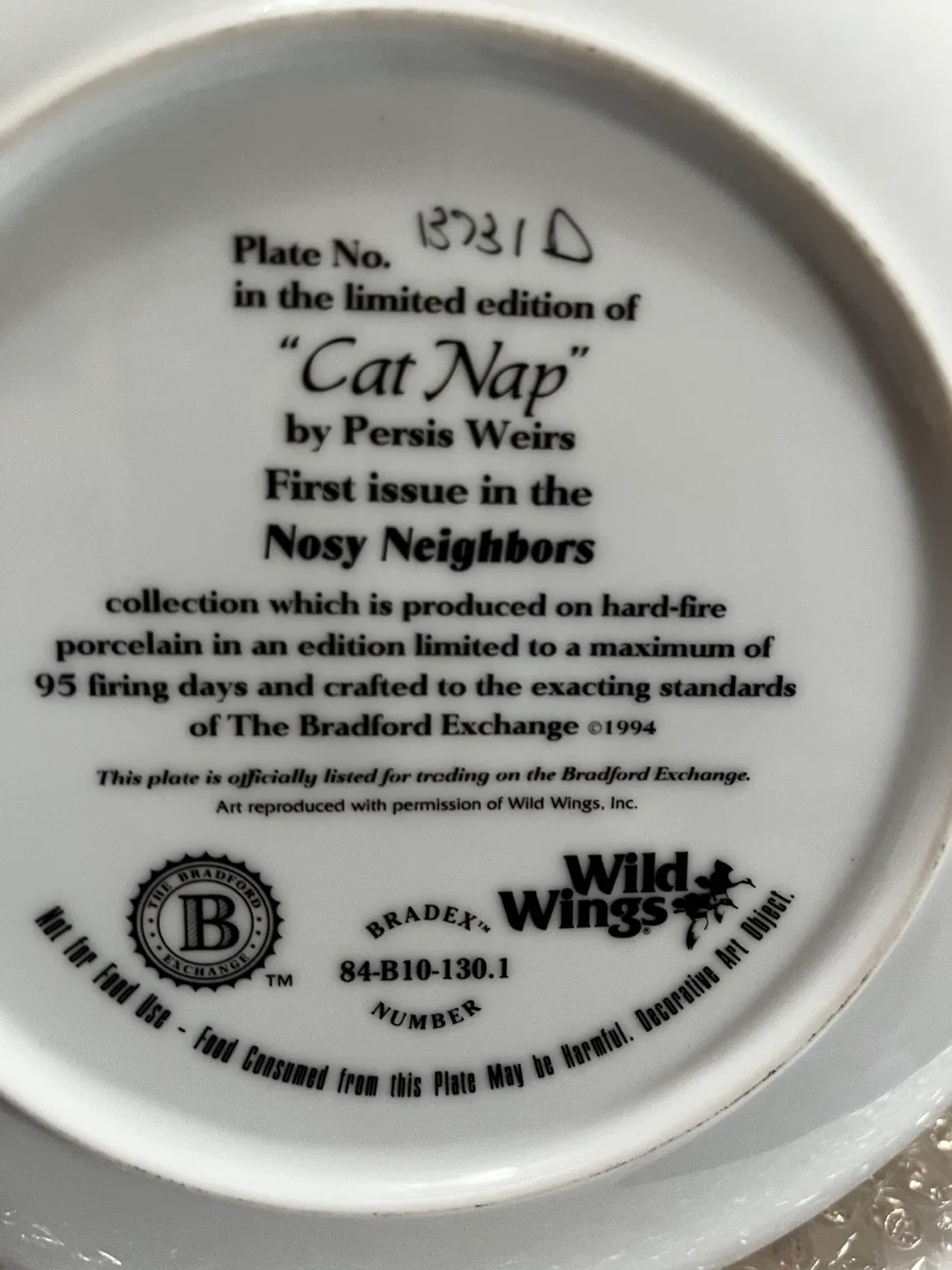 Bradford Exchange "Cat Nap" Plate image indicator(2)