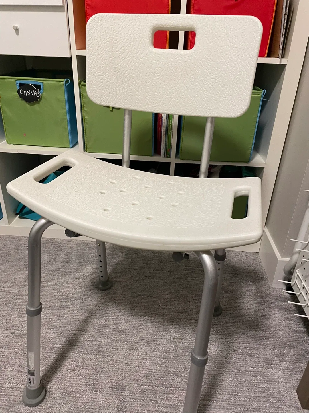Adjustable Height Bath/Shower Chair with Back