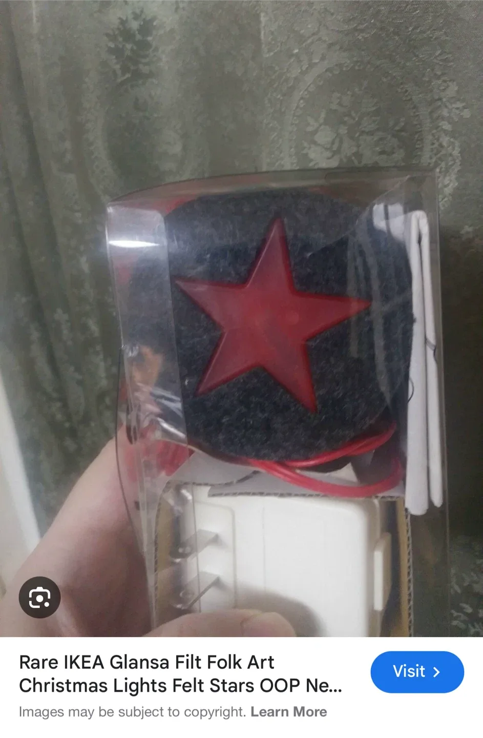 IKEA Glansa Filt Folk Art Christmas Lights image indicator(2)