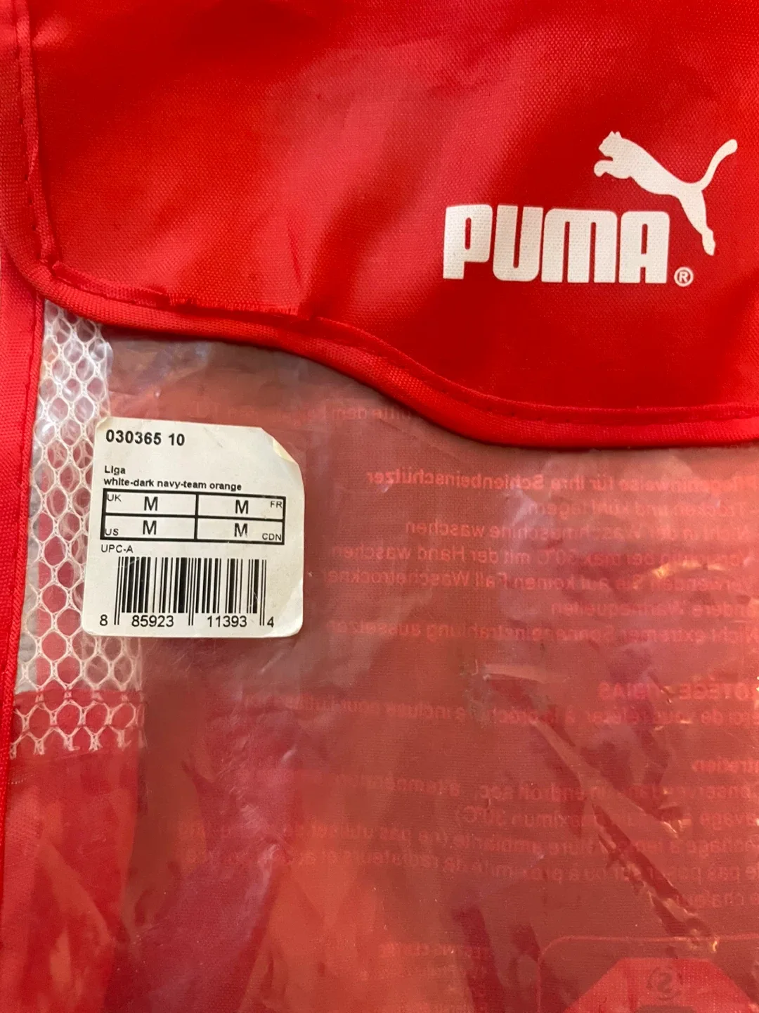 Puma Liga Shin Guards - White/Orange, Size M 😀 image indicator(6)