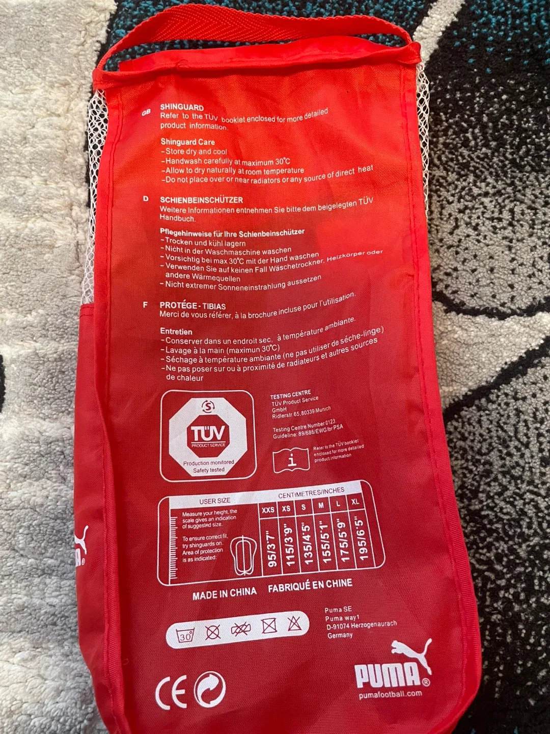 Puma Liga Shin Guards - White/Orange, Size M 😀 image indicator(5)