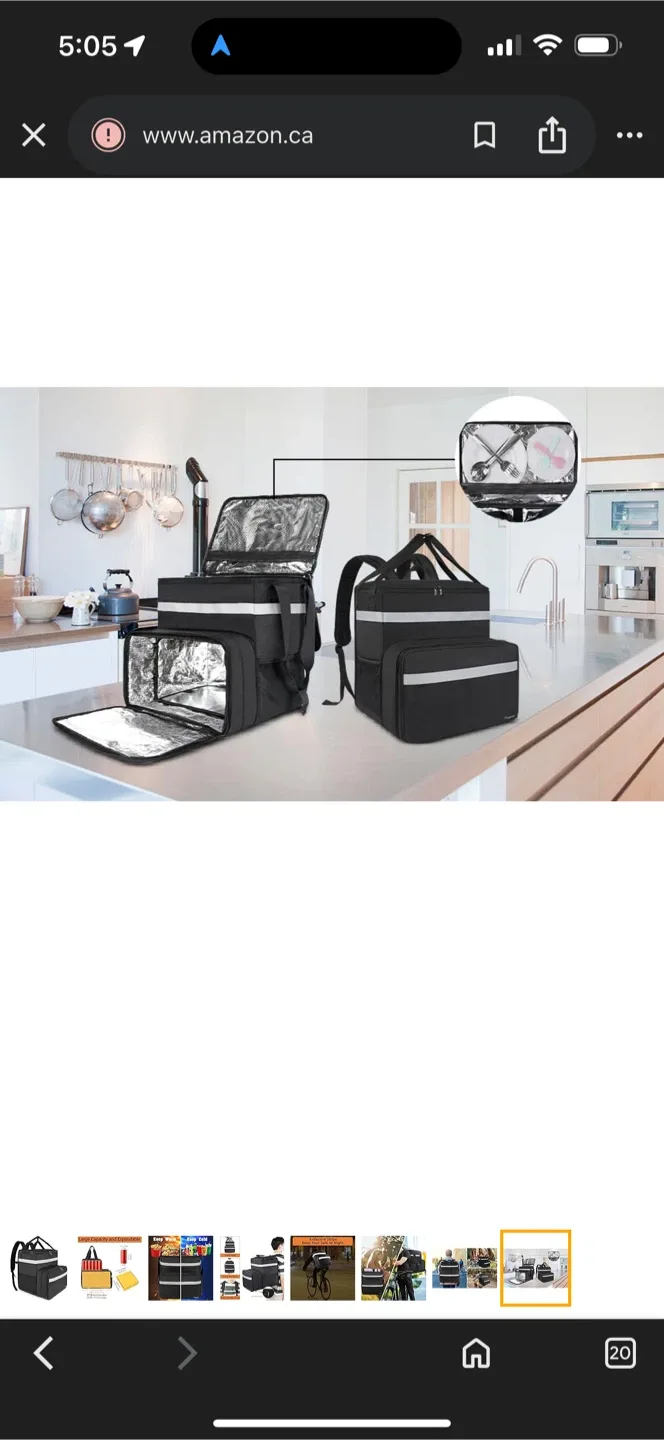 Food Delivery Expandable Insulated, Waterproof Backpack image indicator(5)