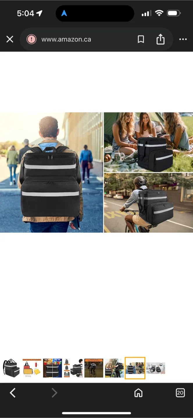 Food Delivery Expandable Insulated, Waterproof Backpack image indicator(7)