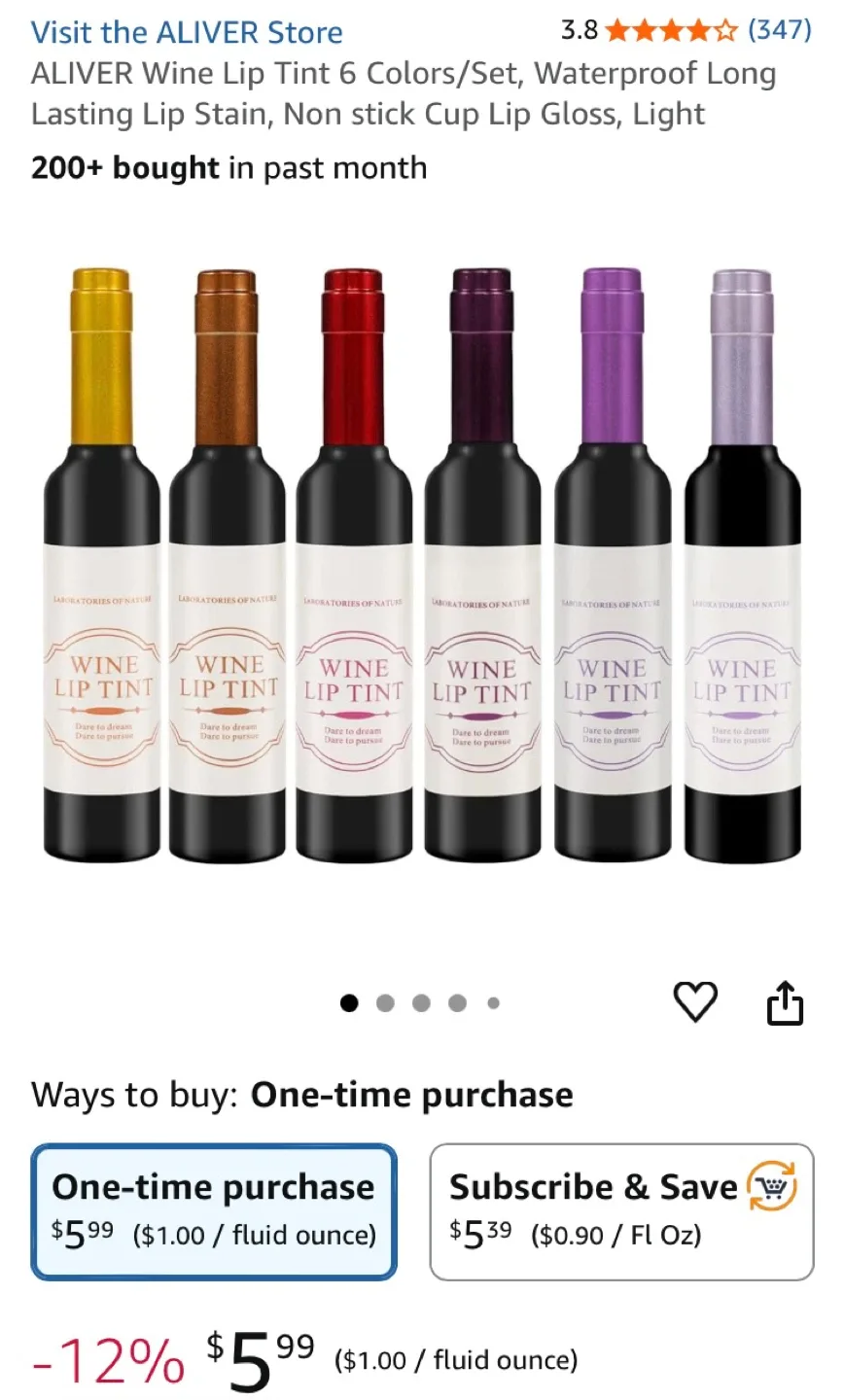 ALIVER Wine Lip Tint lipstick beauty two - New image indicator(4)