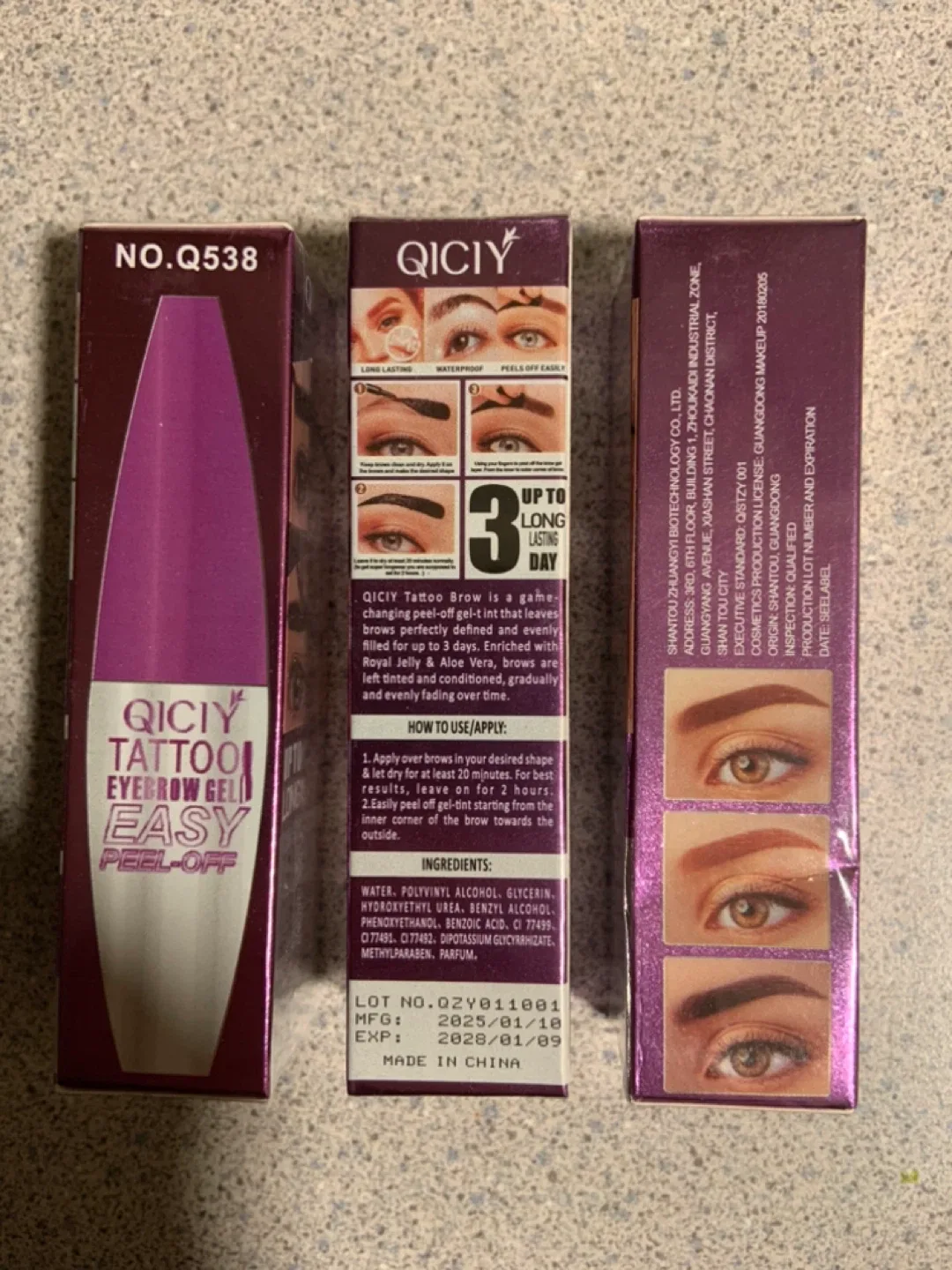 Qicly Tattoo Eyebrow Gel Peel-Off beauty makeup image indicator(2)