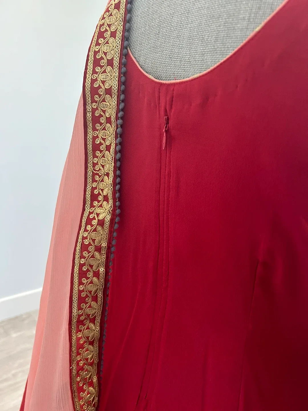 Red Embroidered Salwar Kameez image indicator(5)