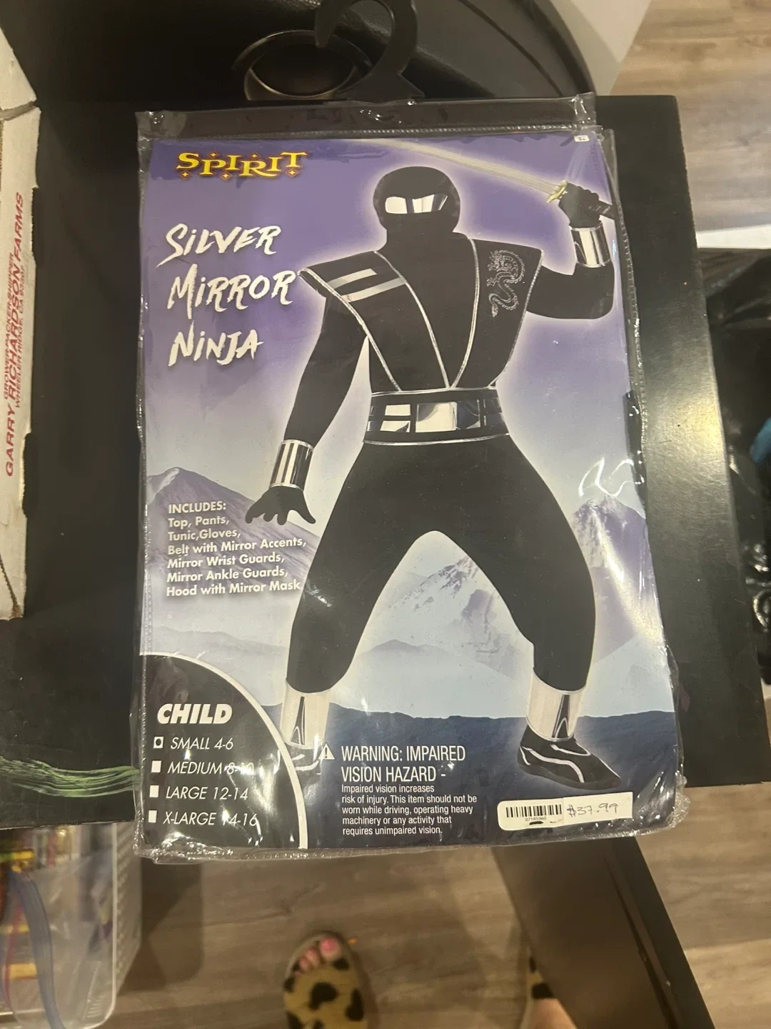 Spirit Silver Mirror Ninja Costume - Child Size Medium thumbnail
