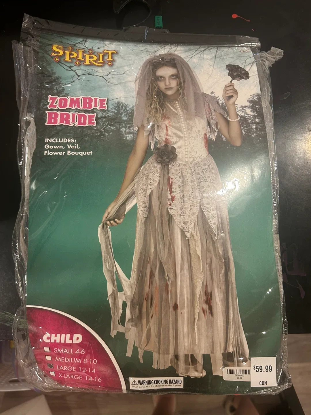 Spirit Zombie Bride Child Costume - Size Large (12-14) thumbnail
