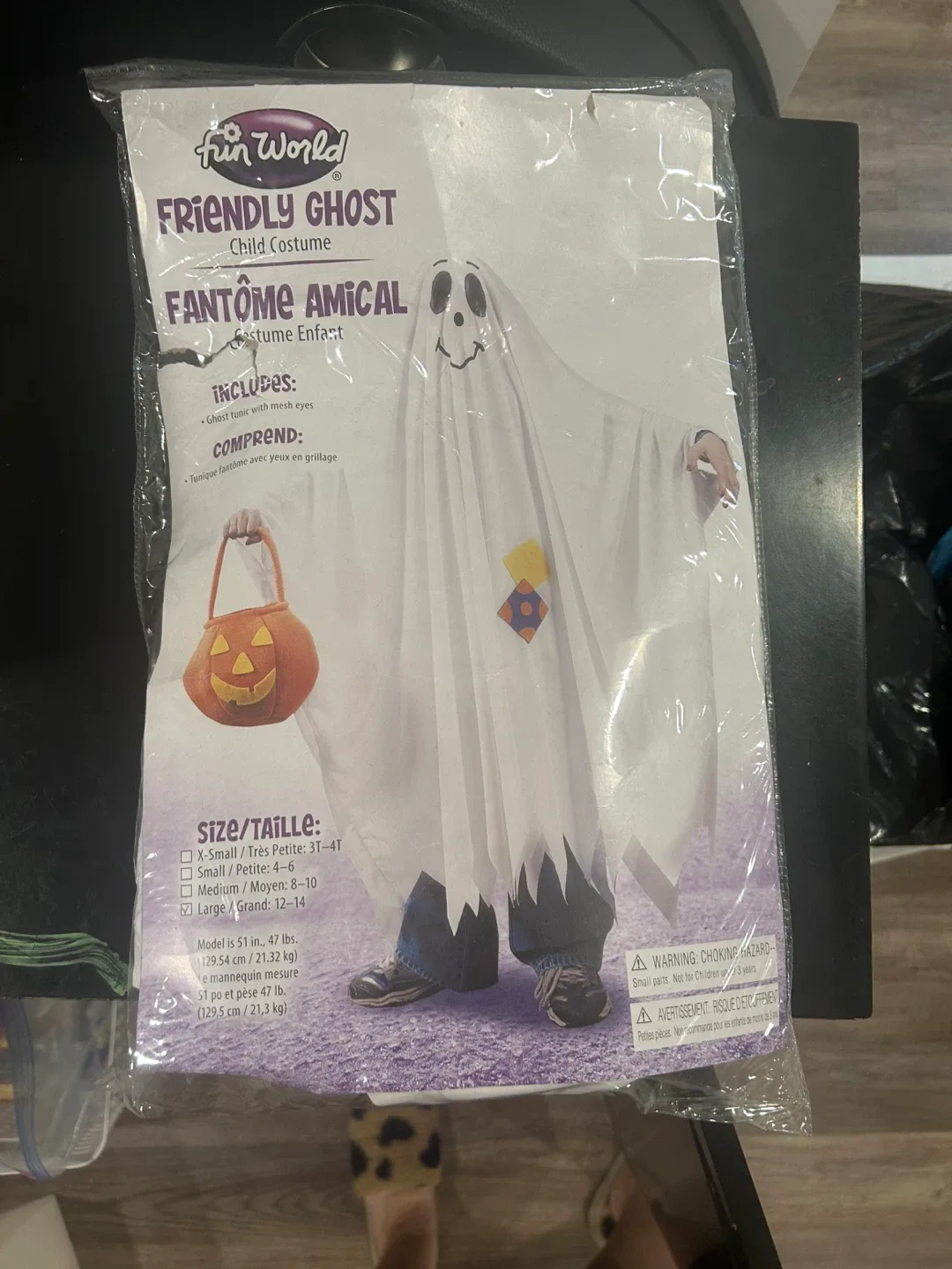 Fun World Friendly Ghost Costume - Child, Large thumbnail