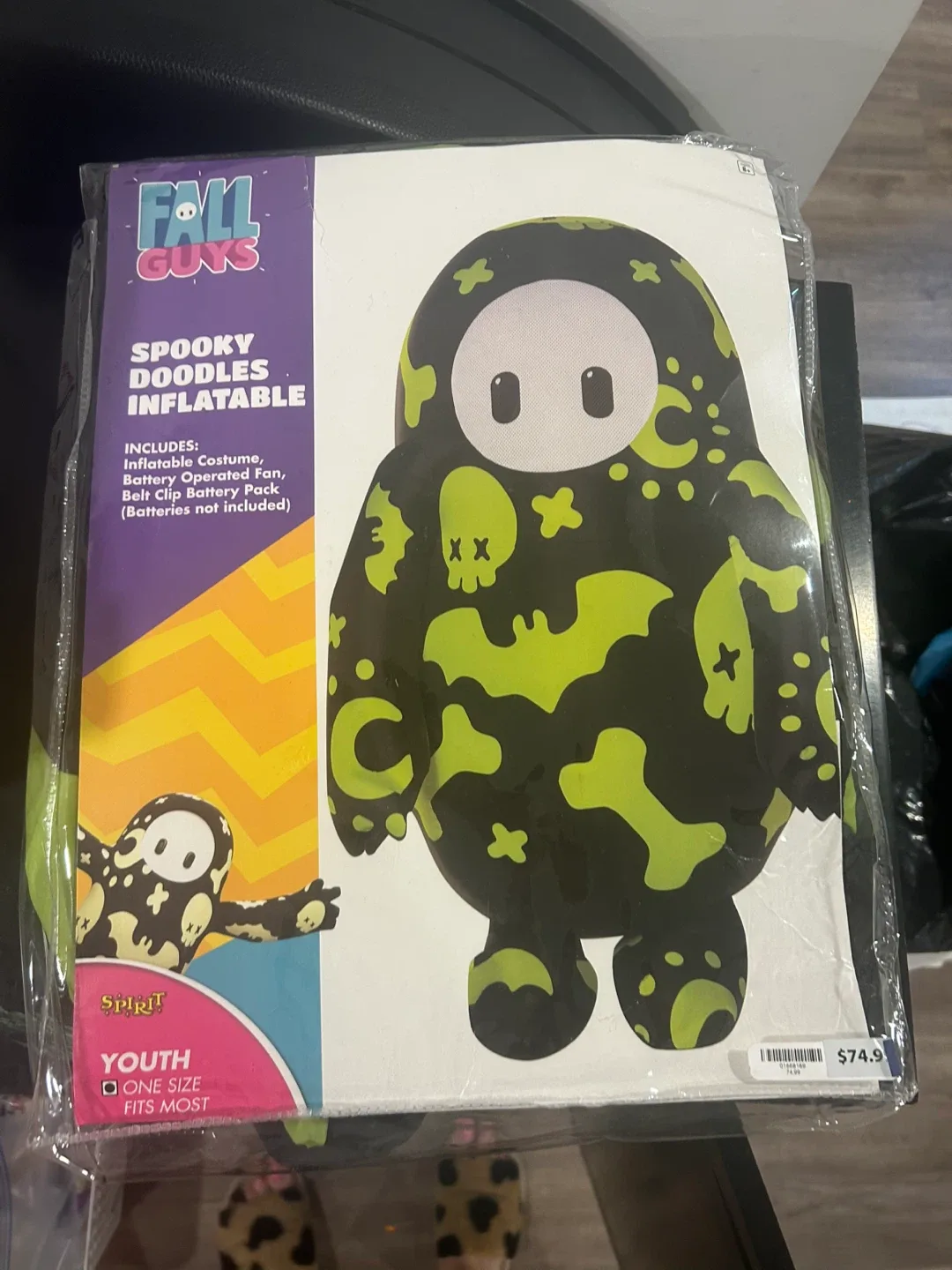 Fall Guys Spooky Doodles Inflatable Costume - Youth One Size thumbnail