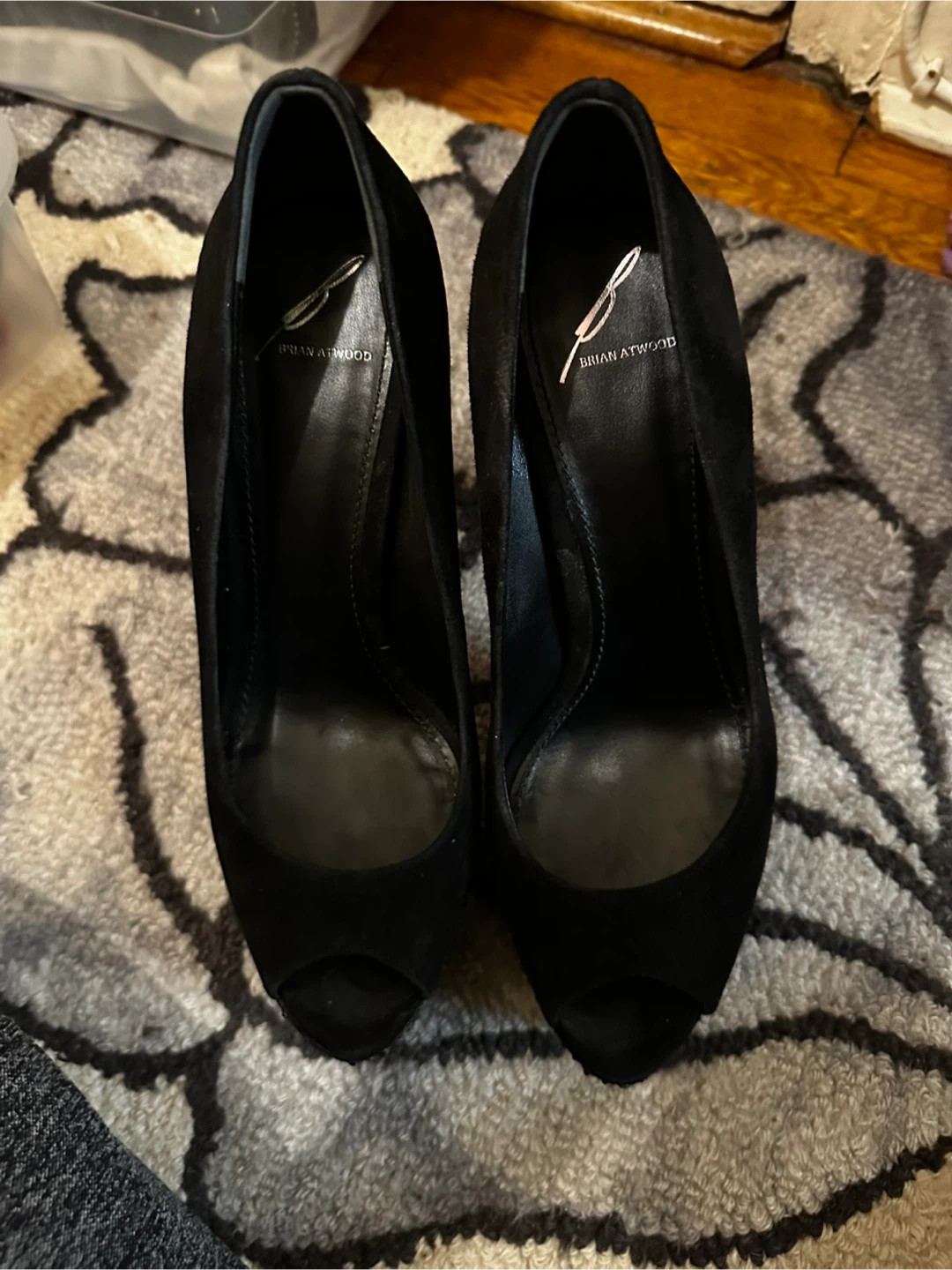 Brian Atwood Black Suede Heels - Size 8 - photo 3