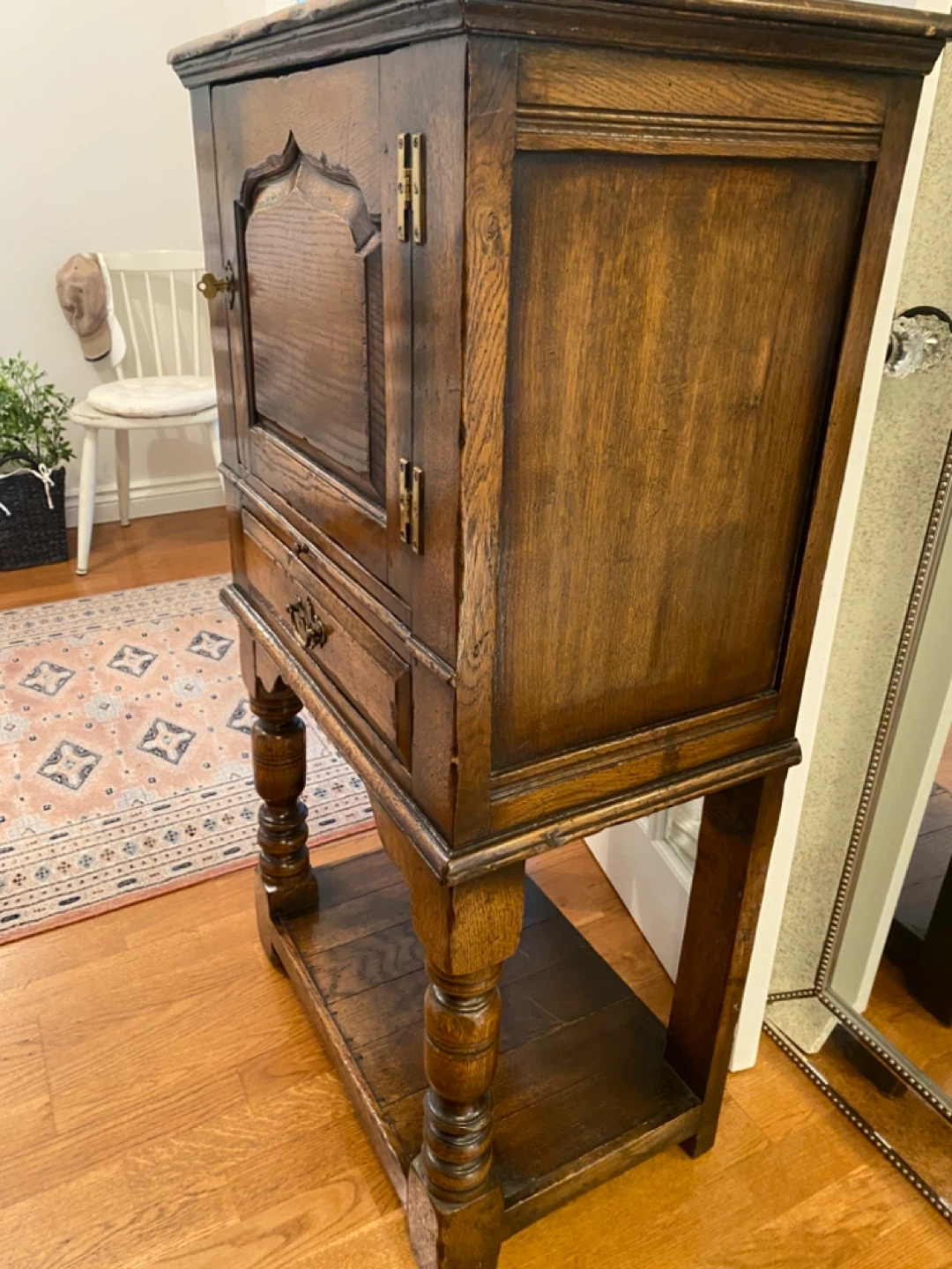 Antique Wooden Liquor Cabinet - photo 2