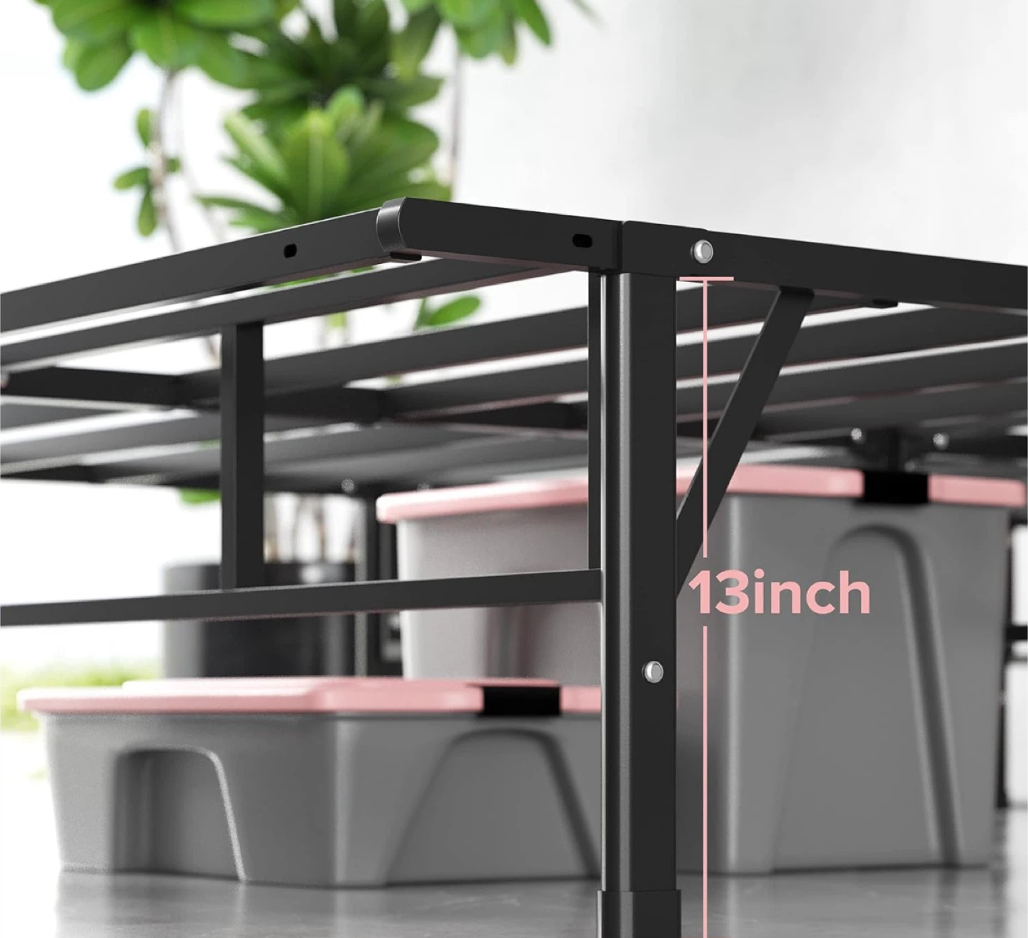 Twin Size Metal Bed Frame with mattress 74x30x14 inch - photo 3