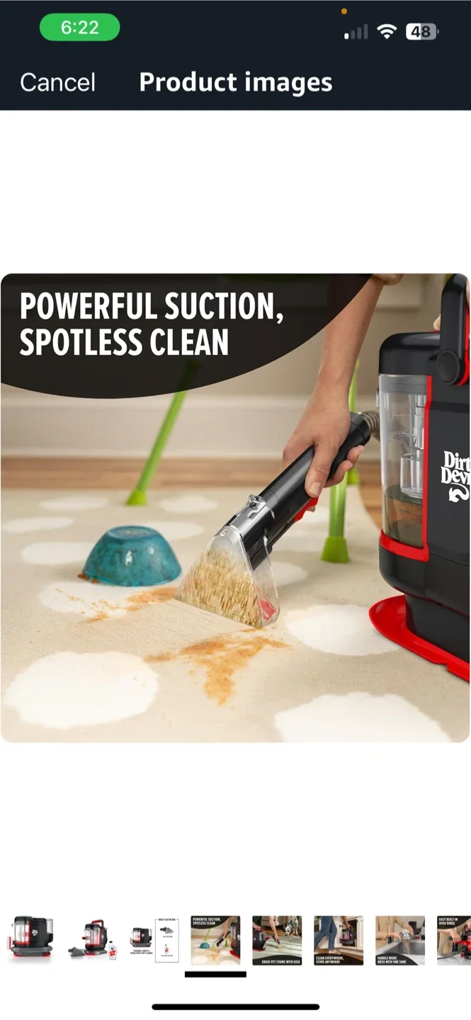 Dirt Devil Portable Carpet & Spot Cleaner image indicator(4)
