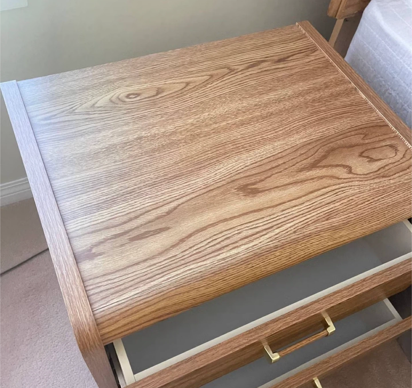 Solid Wood Nightstand with 3 Drawers x 2 - photo 4