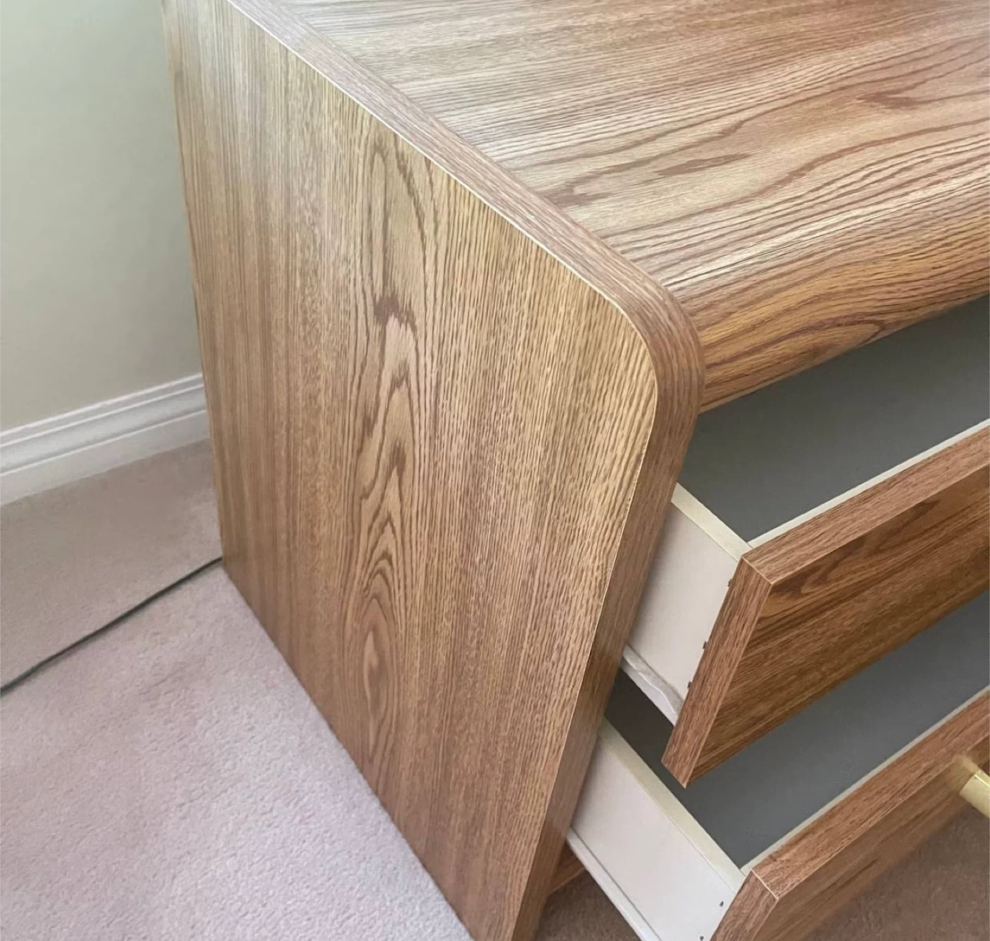 Solid Wood Nightstand with 3 Drawers x 2 - photo 3