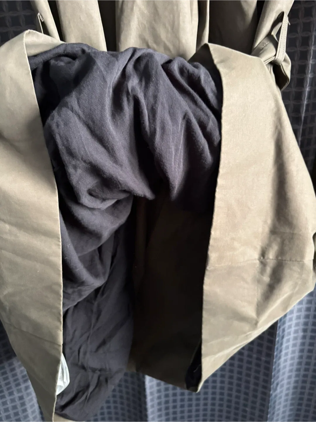 Abercrombie & Fitch Olive Green Trench Coat - Size S image indicator(8)