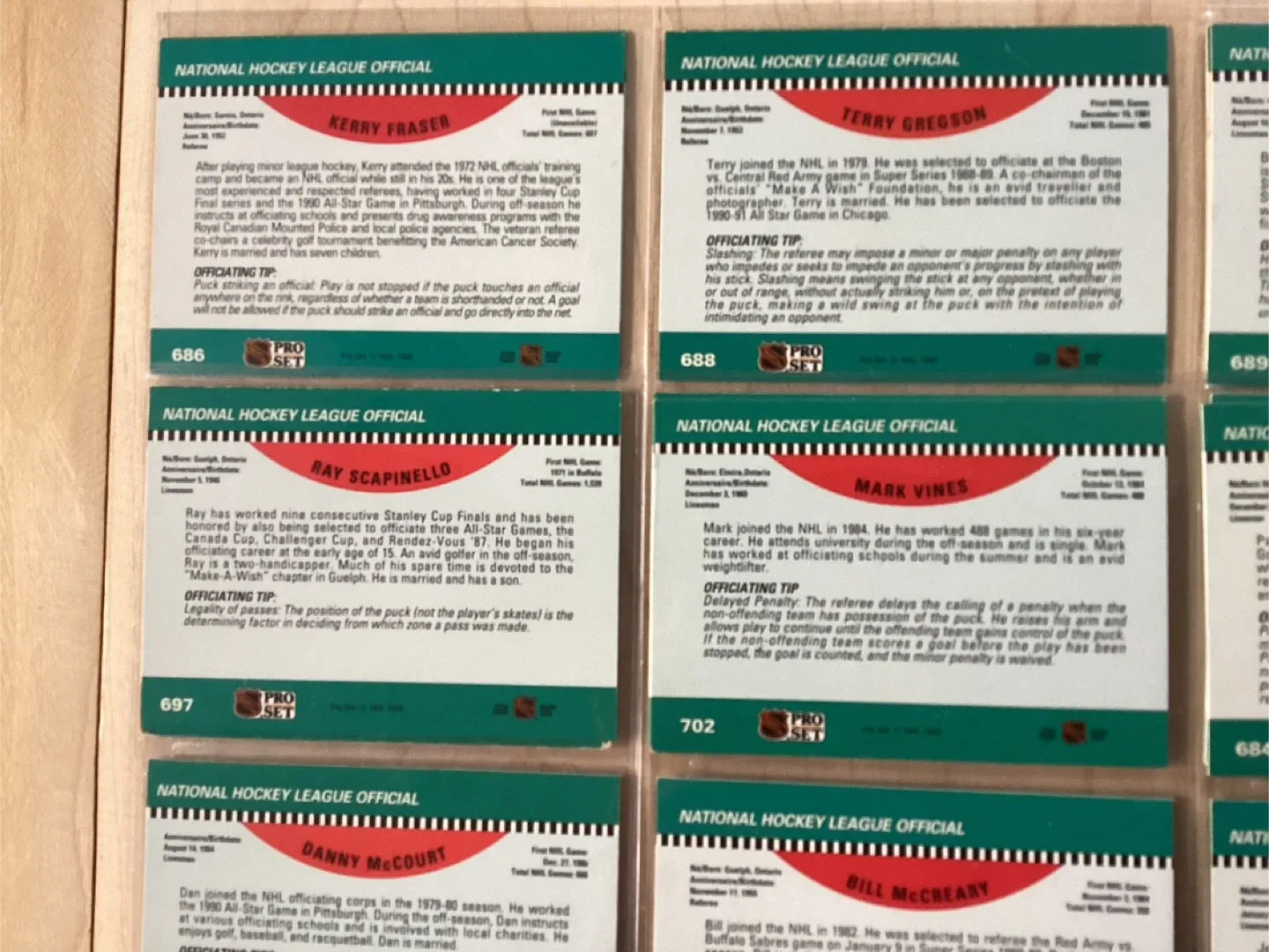 12. 1991 PRO SET NHL REFEREES Trading Cards ! image indicator(6)